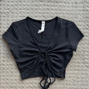 Alo Airbrush Criss Cross Short Sleeve